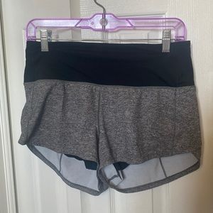 Lululemon High Rise 2.5’’ Speed Up Shorts — Heather Lux Multi Grey